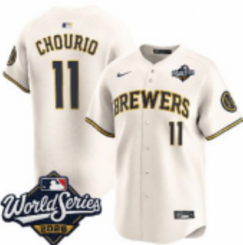 Women Milwaukee Brewers #11 Jackson Chourio cream 65Nike 2026 World Series jersey 102101